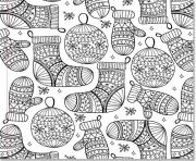 Printable christmas design adults  coloring pages